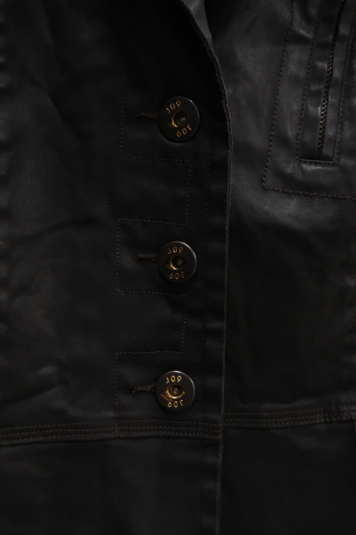 Veste en cuir noire vintage - Voodoo - M