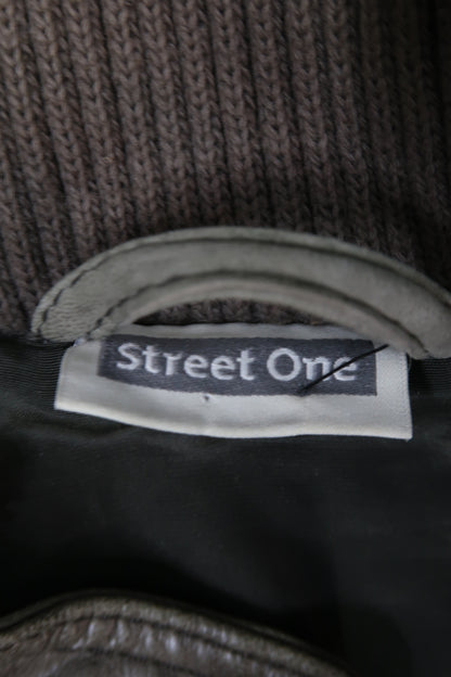 Blouson en cuir gris - Street One - M