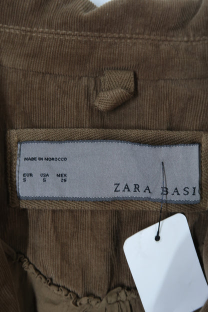 Veste striée en velour marron - Zara - S