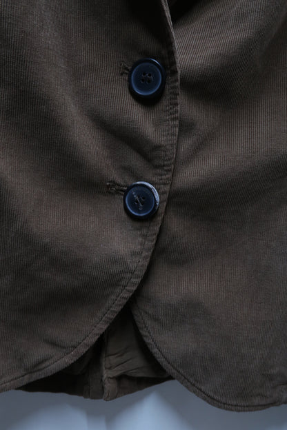 Veste striée en velour marron - Zara - S