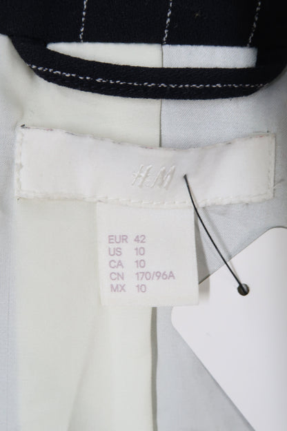 Blazer bleue marine à rayures blanches - H&M - L