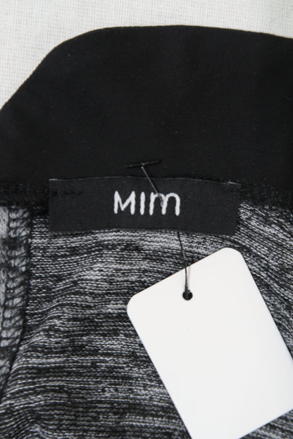Robe grise chinée et col noir - Mim - M