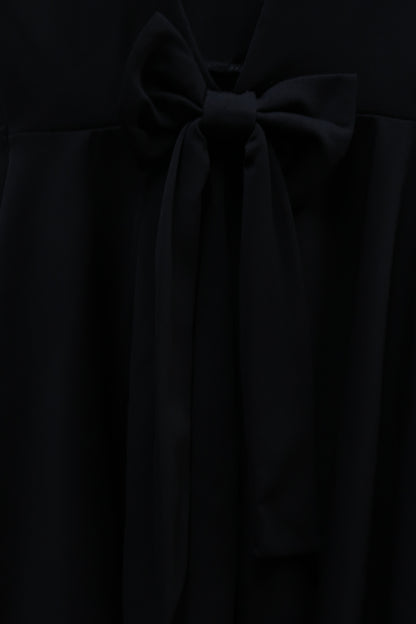 Robe noire avec un noeud au dos - XS