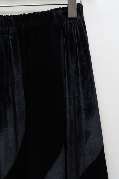 Jupe longue noire en velour - S