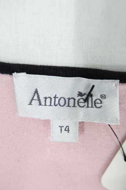 Pull rose à bordures noires - Antonelle - M