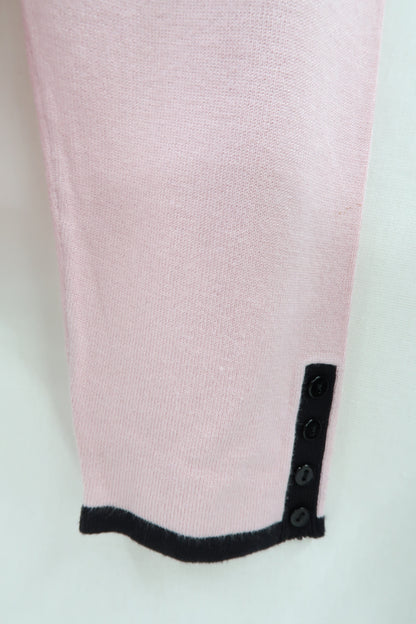 Pull rose à bordures noires - Antonelle - M