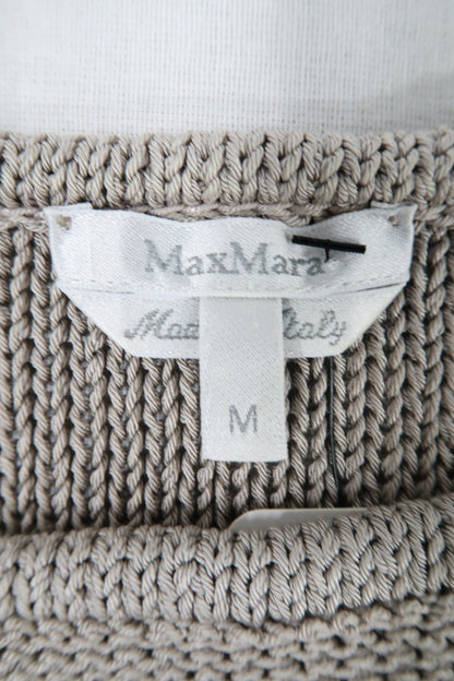 Crop top en crochet gris - MaxMara - M