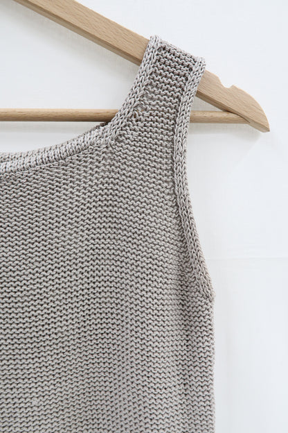 Crop top en crochet gris - MaxMara - M