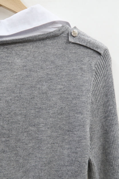 Haut gris & blanc - Morgan - S