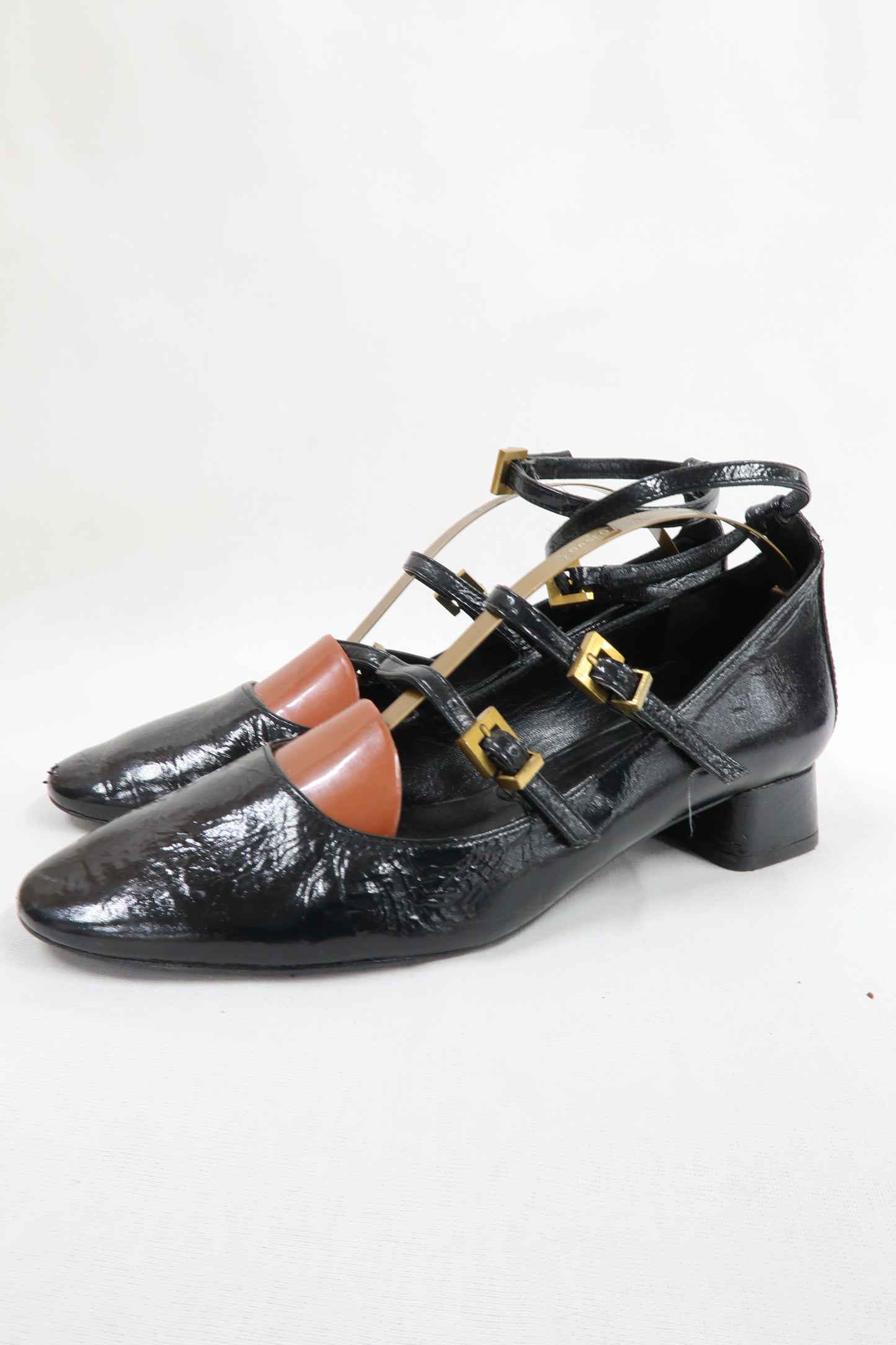 Chaussures noires à doubles boucles - Massimo Dutti - 36