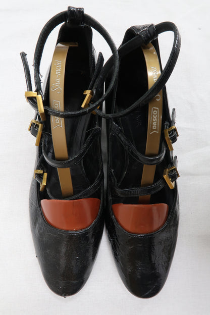 Chaussures noires à doubles boucles - Massimo Dutti - 36