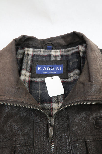 Veste en cuir marron - Biaggini - L