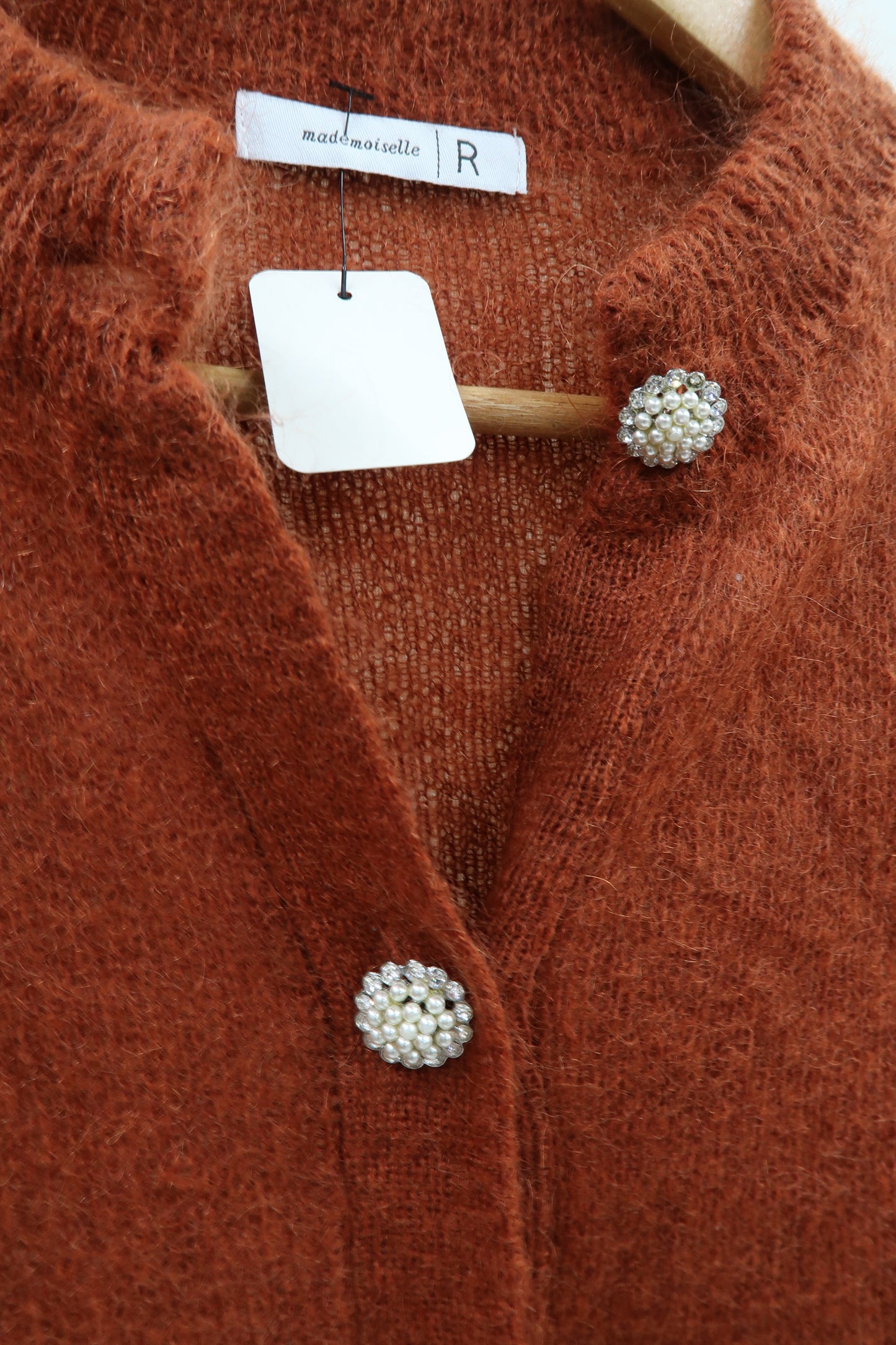 Cardigan ocre vintage - Mademoiselle - S/M