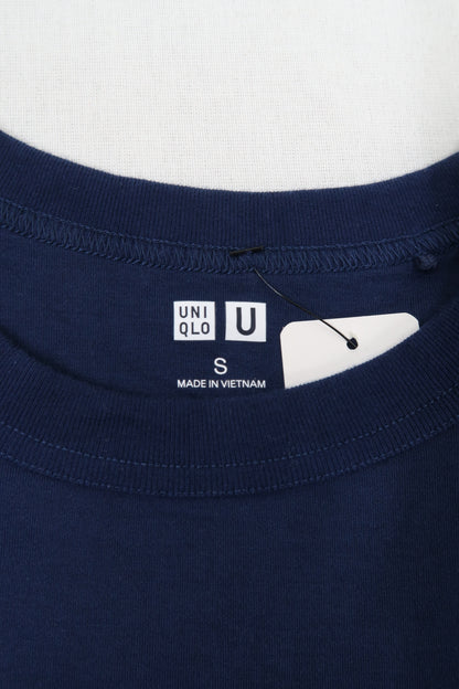 T-shirt à manches courtes bleu marine col rond - Uniqlo - S