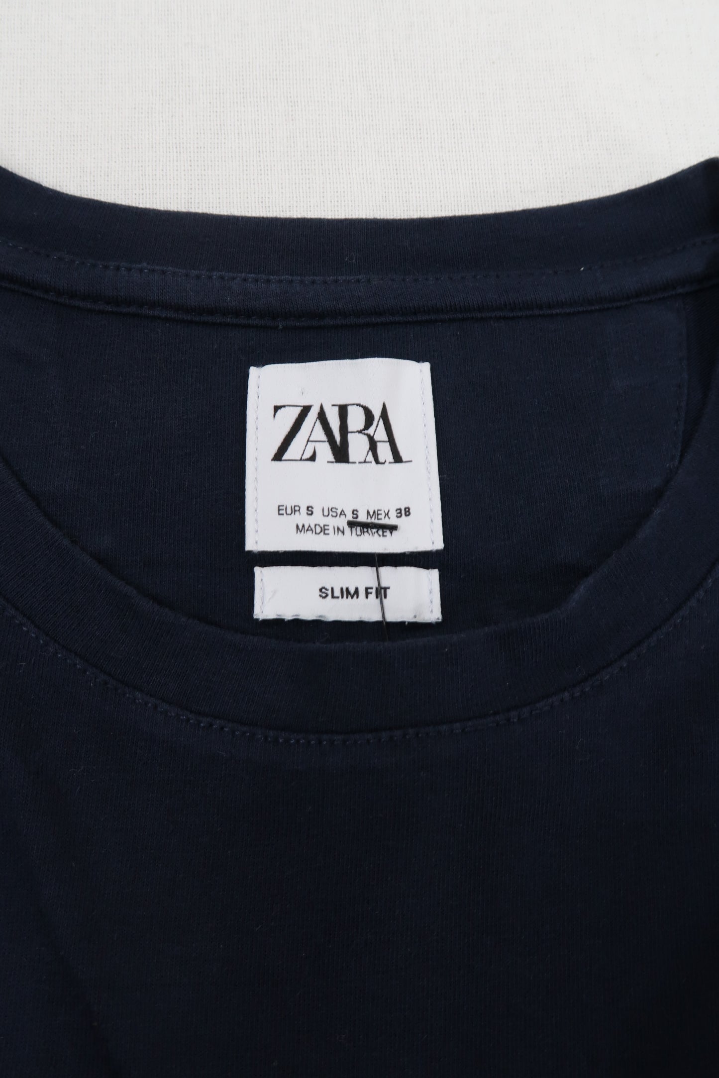 T-shirt à manches courtes bleu marine - Zara - S