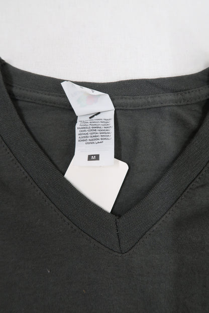 T-shirt col V gris - M