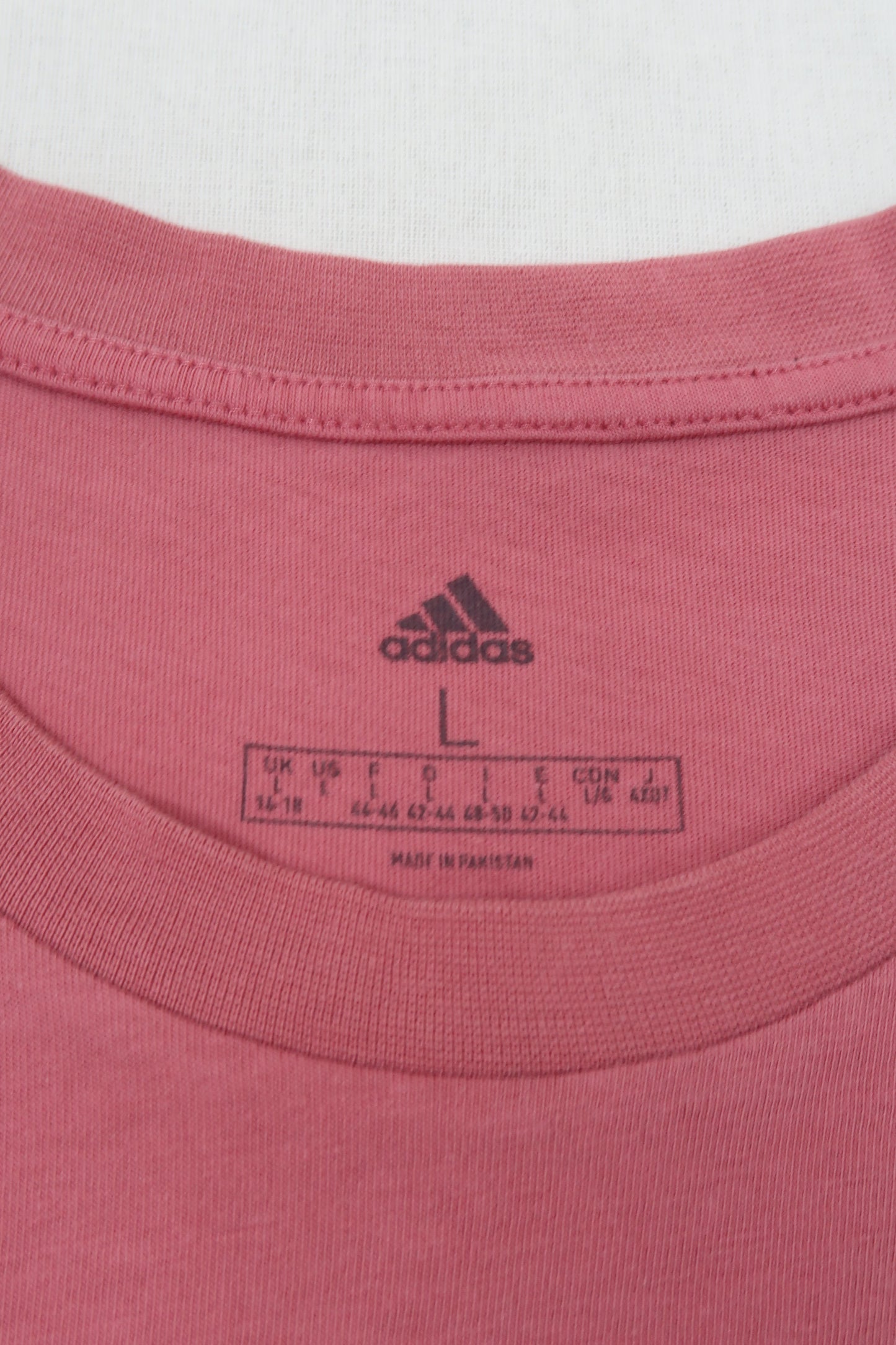 T-shirt rose & blanc - Adidas - L