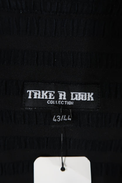 Chemise noire à manches courtes - XL