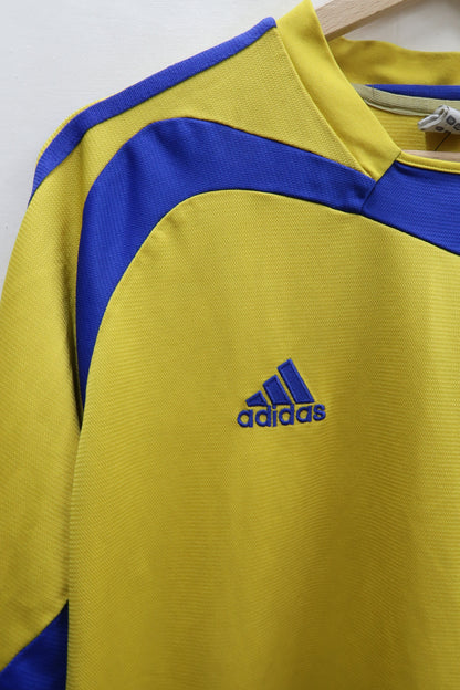 Maillot à manches longues bleu et jaune - Adidas - L