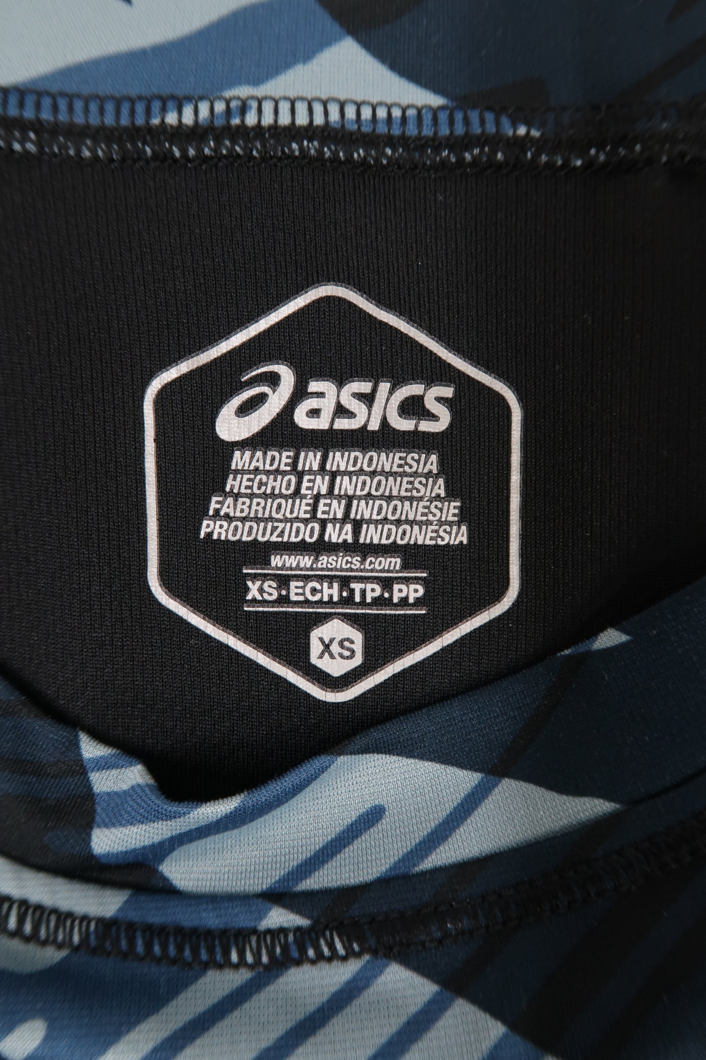 T-shirt noir & bleu - Asics - XS