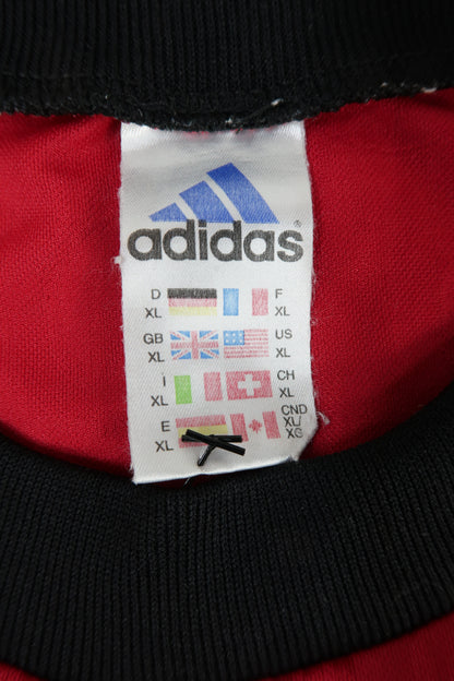 T-shirt rouge et noir - Adidas - XL