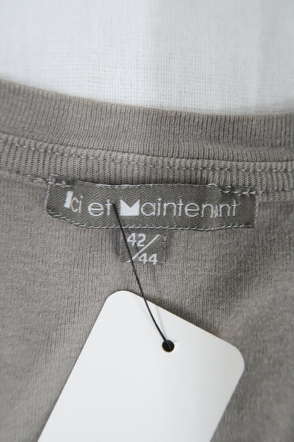 T-shirt gris col V - Ici et maintenant - M