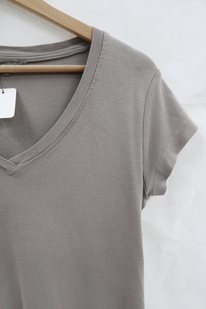 T-shirt gris col V - Ici et maintenant - M