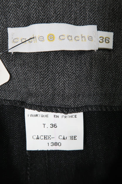 Pantalon gris foncé coupe droite - Cache Cache - S