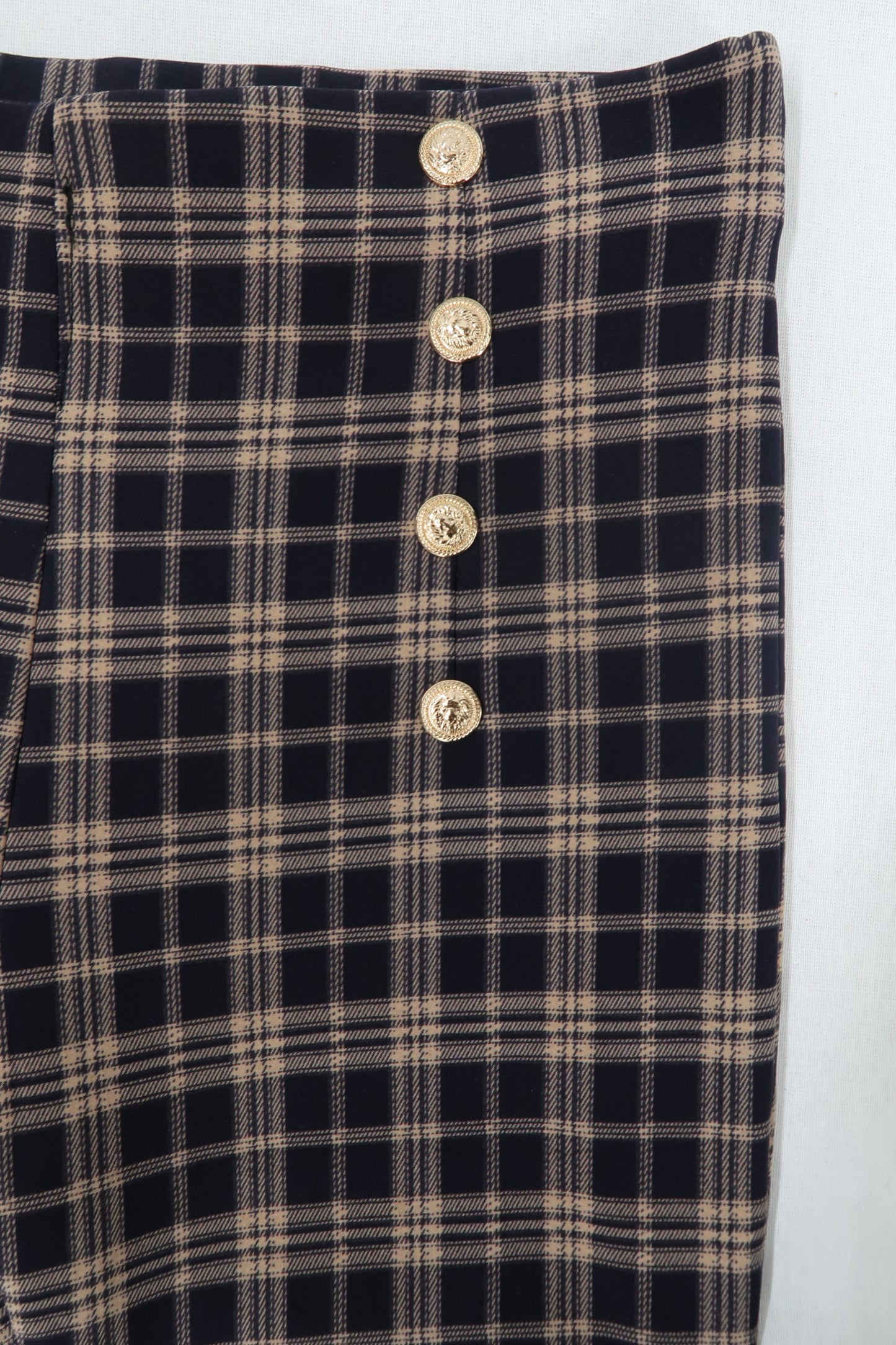 Pantalon bleu marine & beige - L
