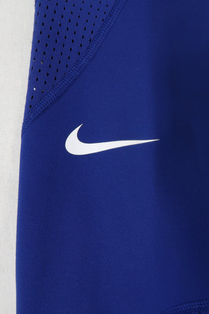 Legging de sport court bleu & blanc - Nike - S