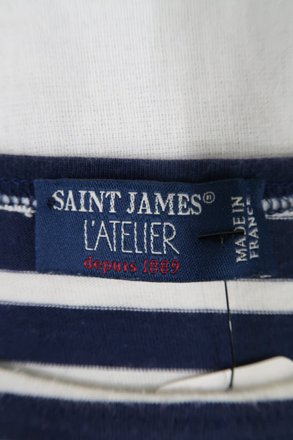 T-shirt à rayures bleu & blanc - Saint james - L