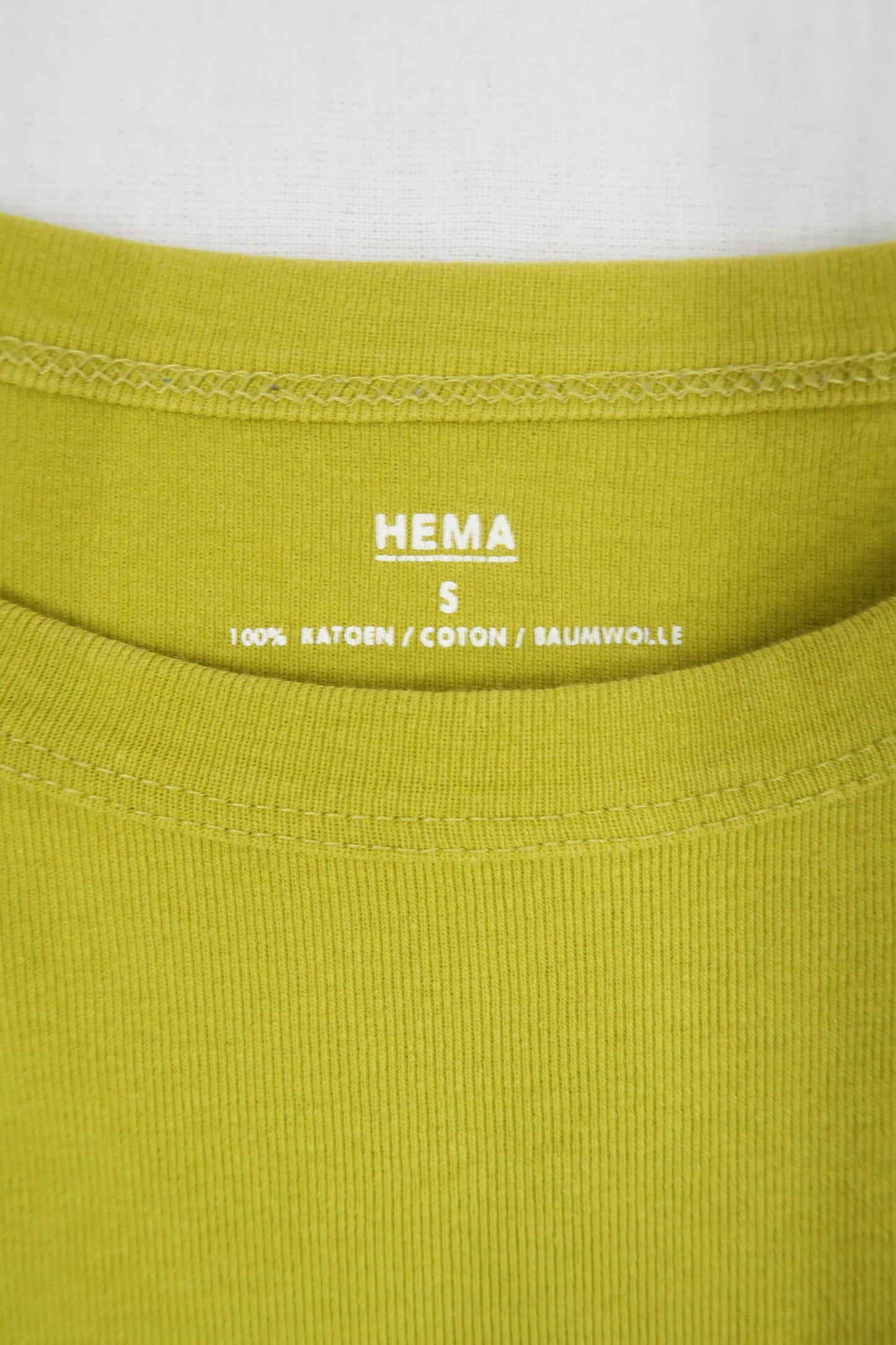 T-shirt jaune moutarde - Hema - S