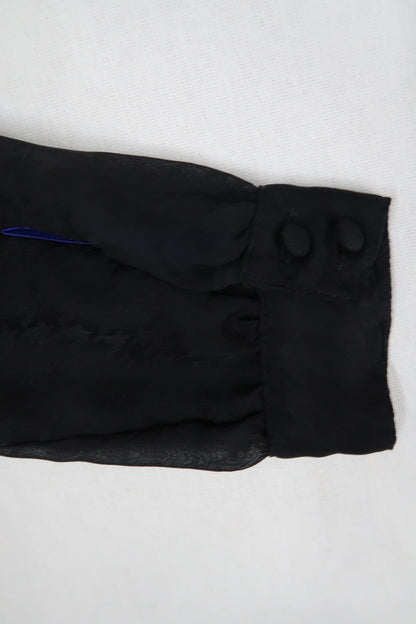 Chemisier noir transparent - Yessica - S